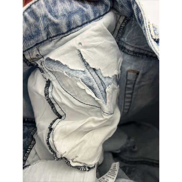 Sea New York Marion Mended Denim Shorts Blue Embroidered Shorts Size 4 - Picture 11 of 14